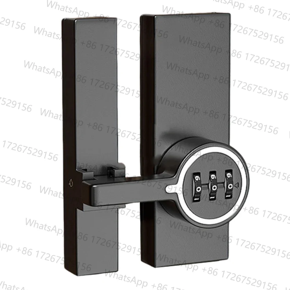 Zinc Alloy Luminous 3-Digit Password Door Lock With Security Buckle For Room Doors, Wine Cabinets, And Glass Doors, White