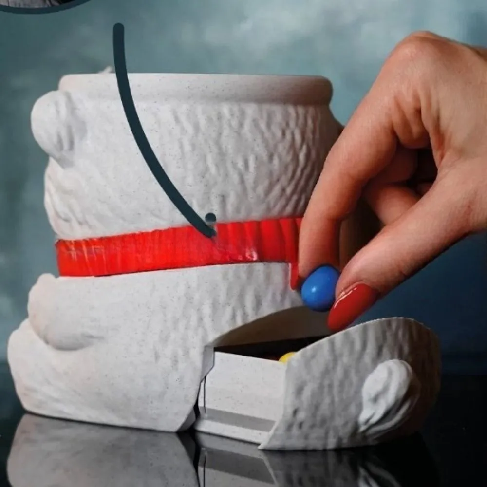 New with Two Spoons Ice Cream Pint Holder Cup NonSlip 3D Printed Ice Pint Holder Polar Bear Popsicle Holder For Lover Gift