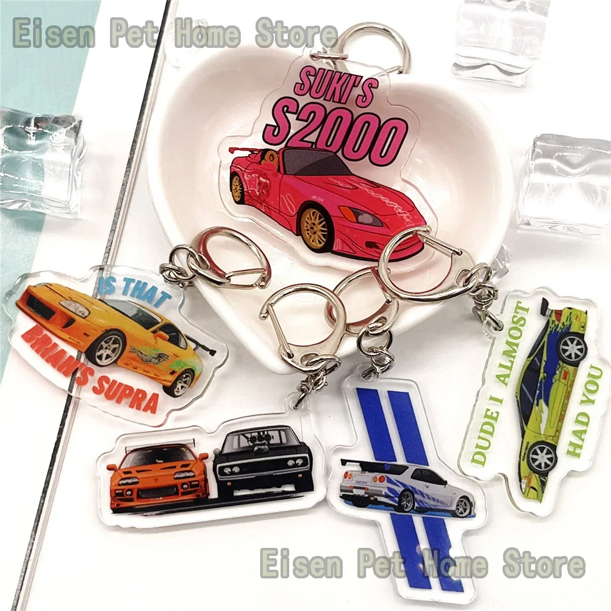 Cool Racing Car Supercar Keychain for Bag Pendant Fashion Car KeyRing Gifts Jewelry Accessories Gifts for Friends