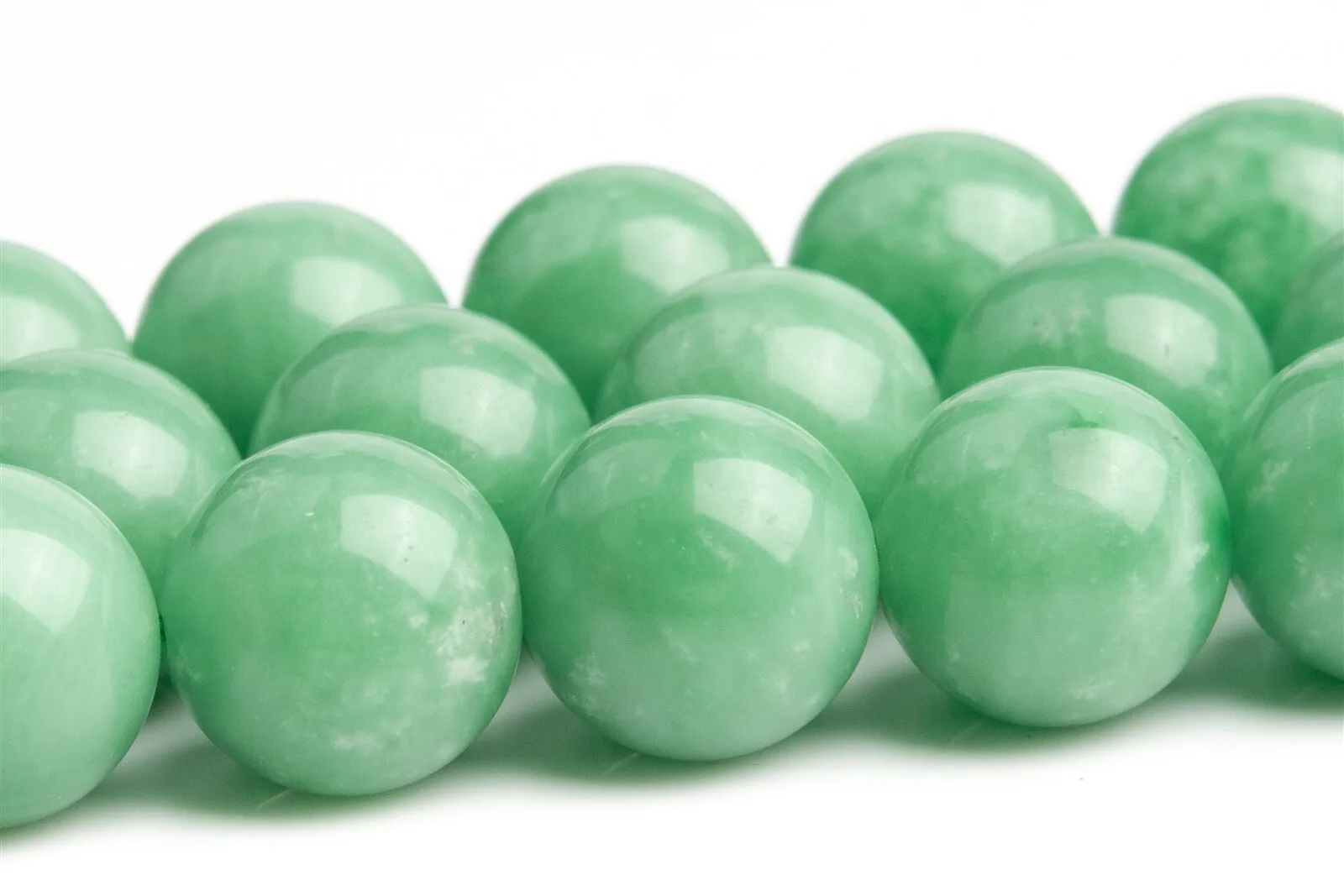 

AAA Natural Green Jade Beads Grade AAA Round Gemstone Loose Beads