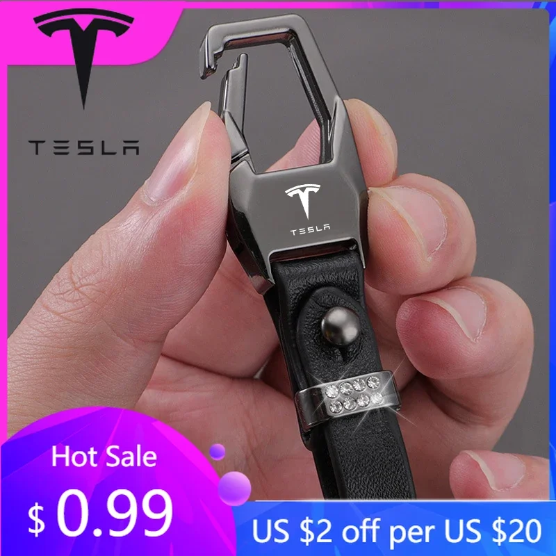 

Styling Mouldings For Tesla Model 3 Y Juniper Highland 2020-2026 New 2025 Hot Alloy Keychain Car Emblems Key Ring Decoration Pen