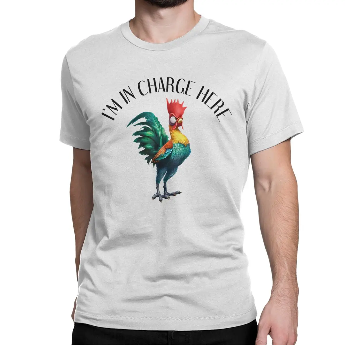 Men Women T-Shirt Moana Heihei I'm In Charge Here Graphic Humor 100% Cotton Tee Shirt T Shirts Clothing Plus Size