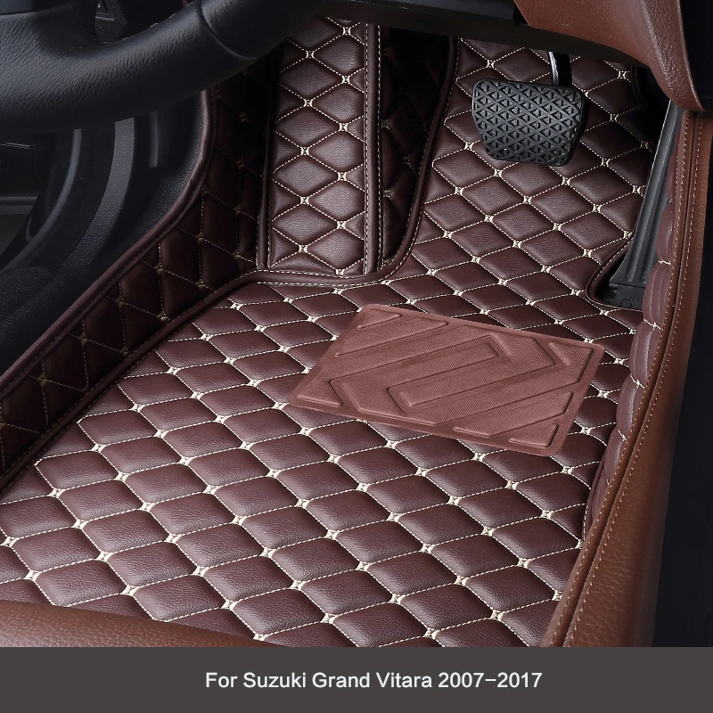 

For Suzuki Grand Vitara 2007-2017 Years Custom Car Floor Mats Special Leather Carpet Waterproof Car Accessories