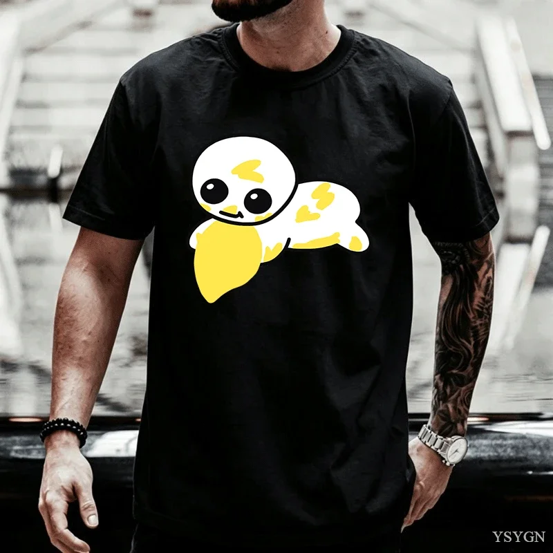 Autism Creature Eating Mango Men T Shirt Autistic Teen Casual Cotton Short Sleeve Round Neck Tshirt Summer Loose Tees Tops