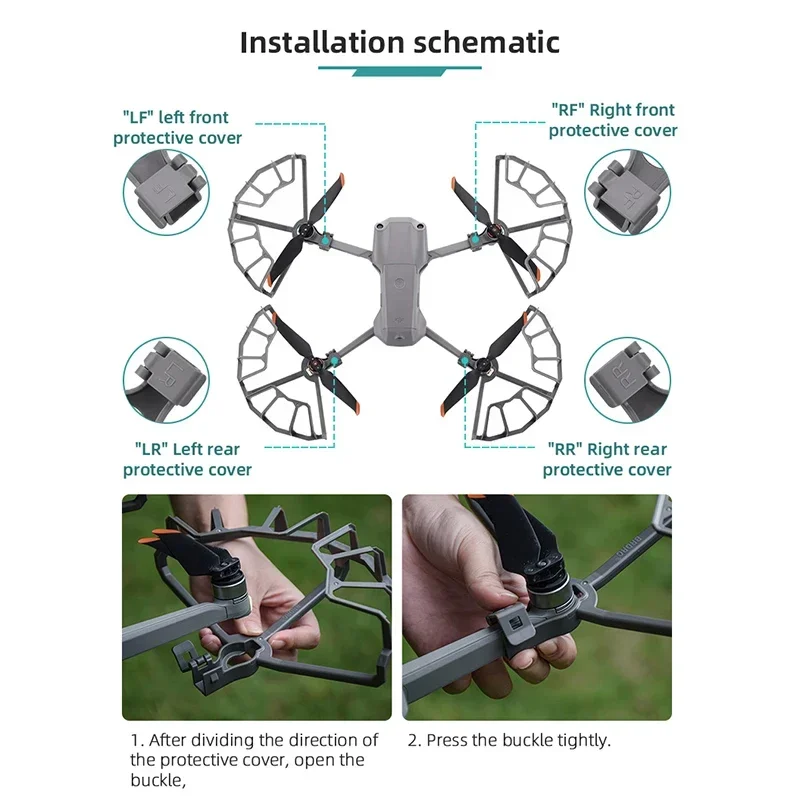 for Mavic Air 2/2S Propeller Guard with Heightening Landing Gear for DJI Mavic Air 2 2S Drone Blade Protector Cover Accessory