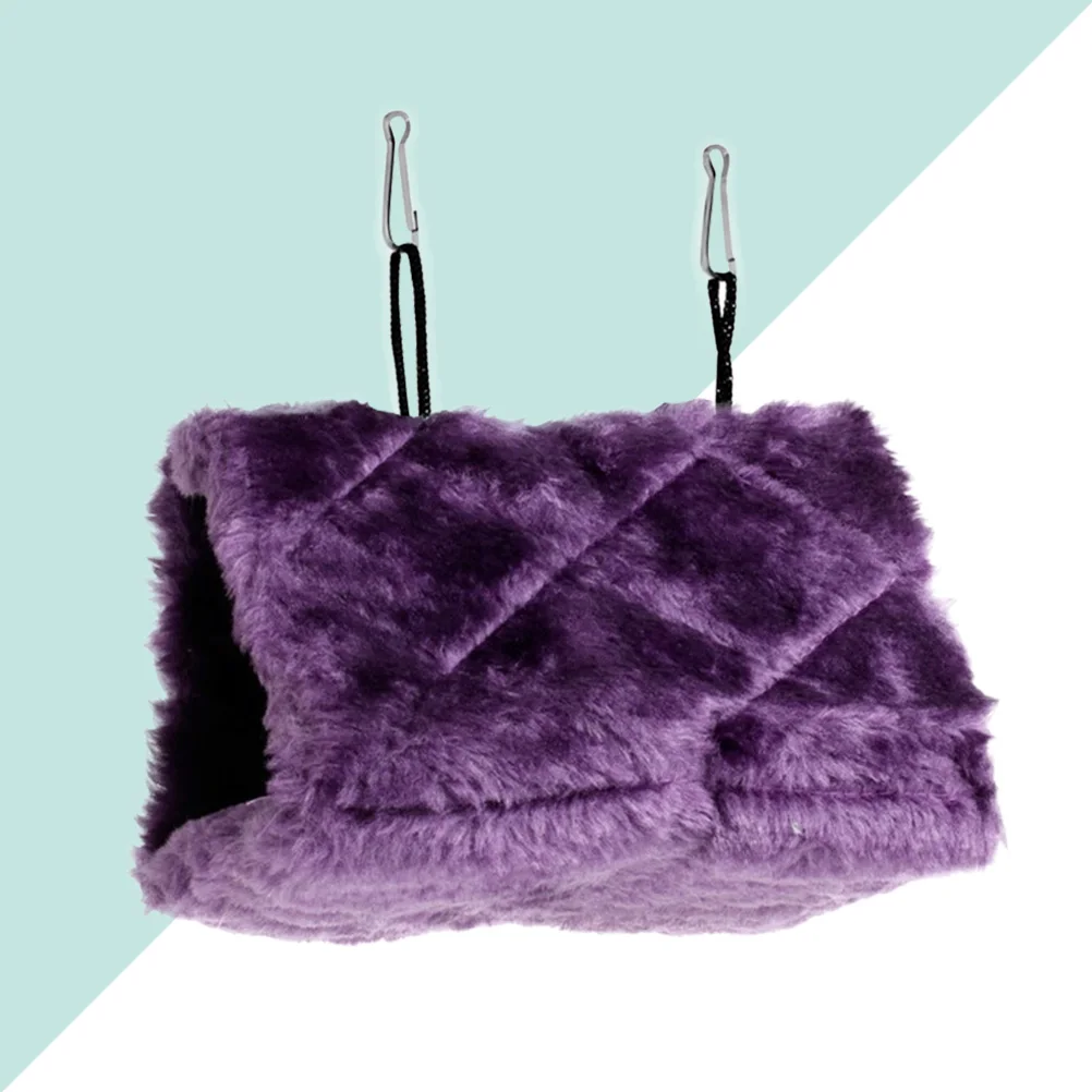 

Hanging Snuggle Cave Happy Hut Parrot Hammock Bed Size L Purple Climbing Playground Soft Comfortable Durable Practical Indoor