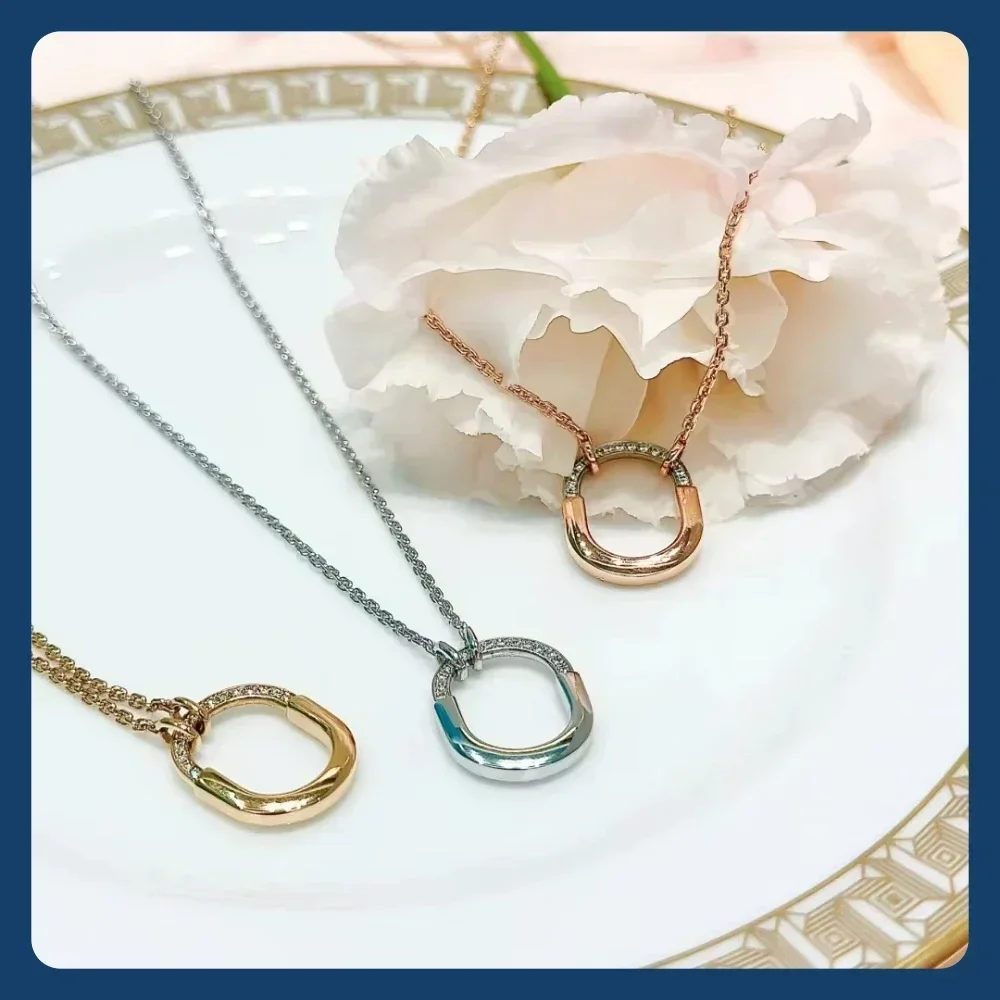 

Маленькое и идеальное роскошное колье, объятия элегантности нового S925, стильное и элегантное, уникальное и легкое, 2024.