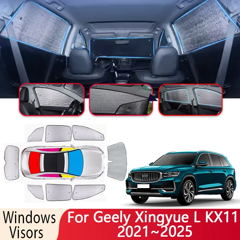 

Автомобильный солнцезащитный козырек для Geely Xingyue L KX11 2021 ~ 2025 2023, козырек от ветра, теплоизоляция, автомобильная Защита от солнца