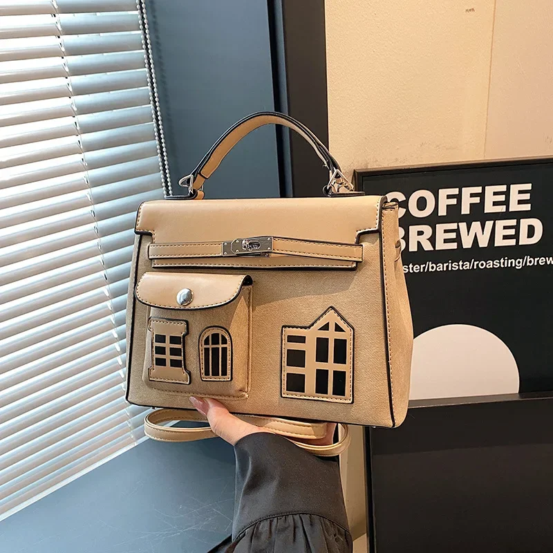 

Интересная душа! Женская модная сумка Kelly Tote 2025 года — контрастная строчка с цветными блоками, большая вместимость, универсальный стиль