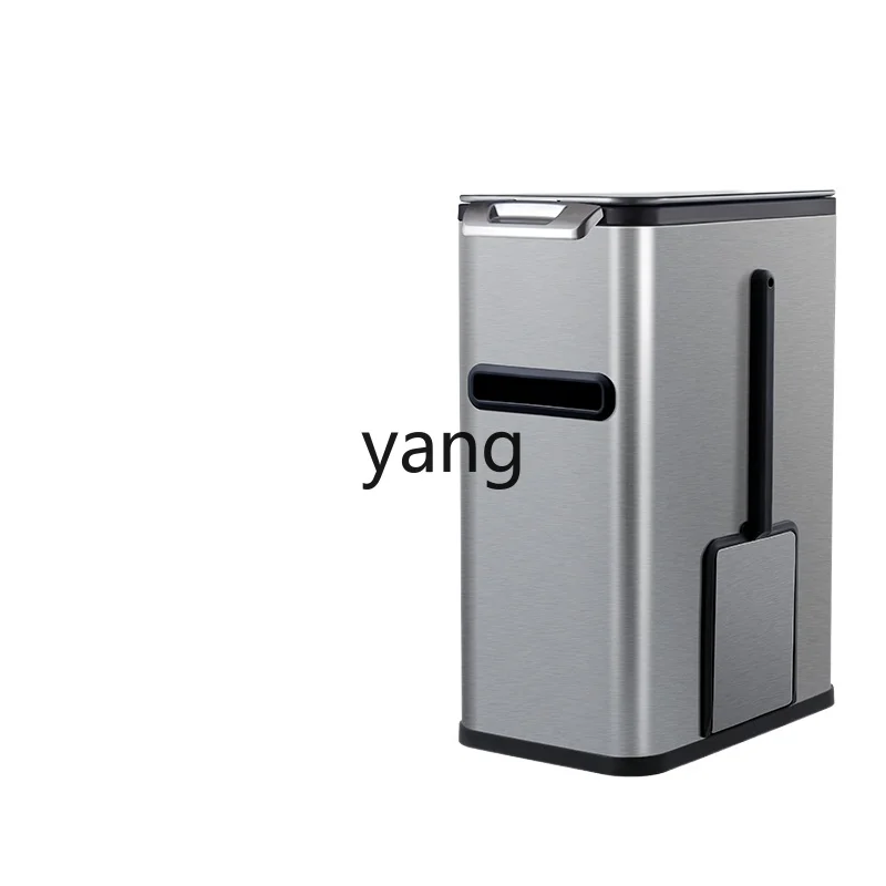 LHM,  intelligent sensor trash can household bathroom toilet brush integrated with lid electric waste basket tube