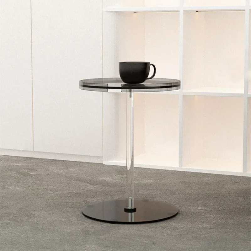 

Italian Art Minimalist Acrylic Small Coffee Table Creative Suspension Bedside Table Leisure Balcony Small Round Table