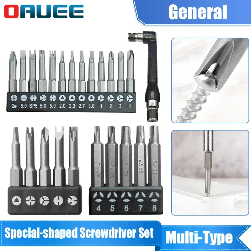 5/6/7/8/13/14 Pcs Special-shaped Screwdriver Set 50mm U-shaped Y-Type Triangle Inner Cross Three Points Screwdriver Set Bit Tool