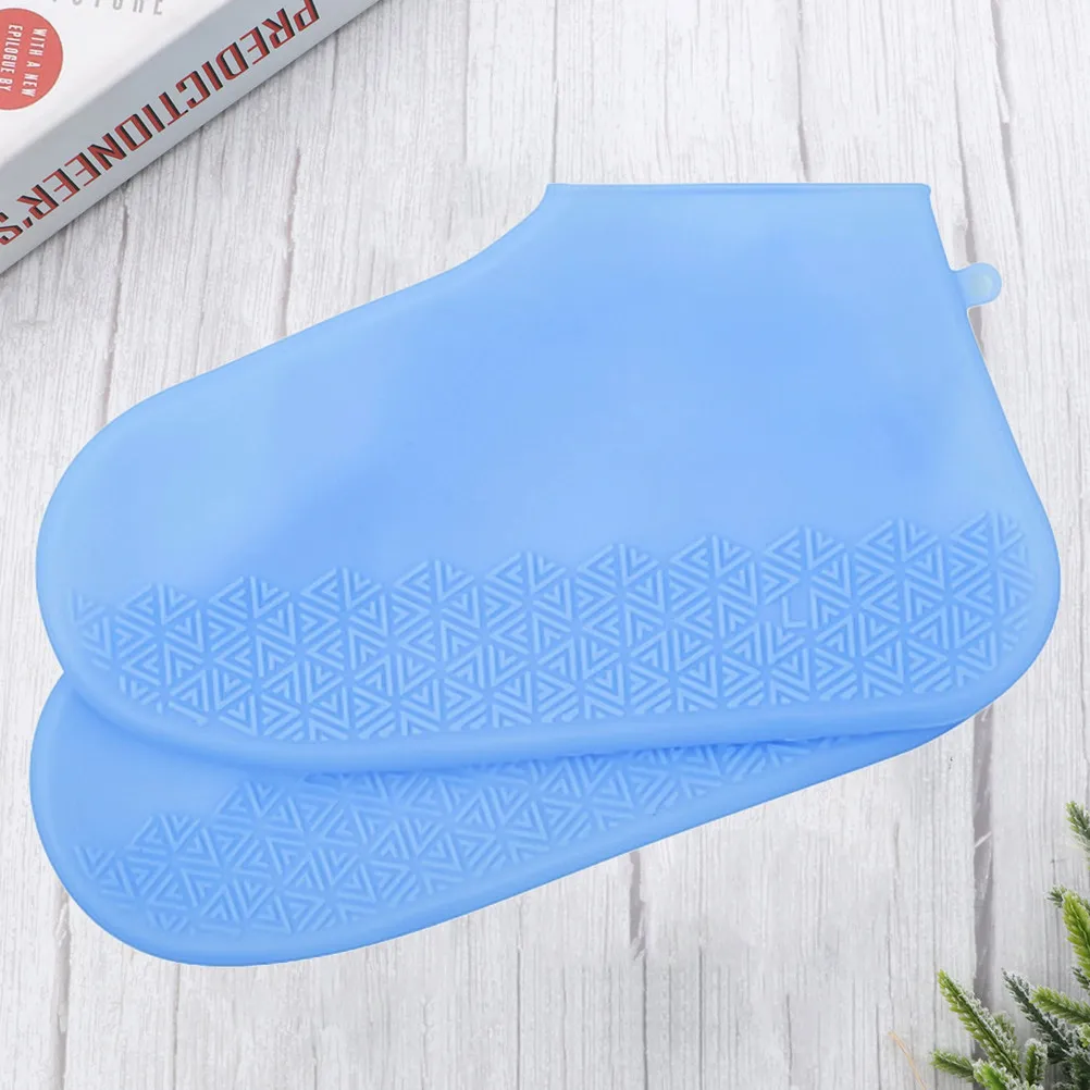 1Pair Non-Slip Shoe Cover Anti-Skid Overshoes Reusable Latex Shoes Protector Comfortable Elastic Band Household Floor Cleaner