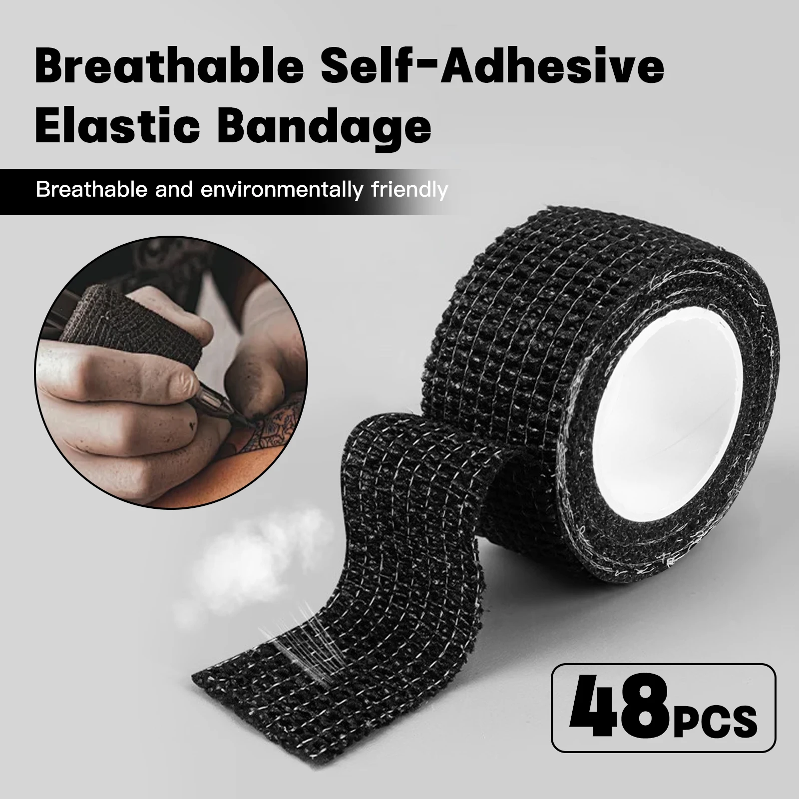 DQFART Tattoo Bandage Non-Slip Self-Adhesive Tattoo Grip Tape Wrap Disposable Wound Wrap For Tattoo Machine Tattoo Accessories