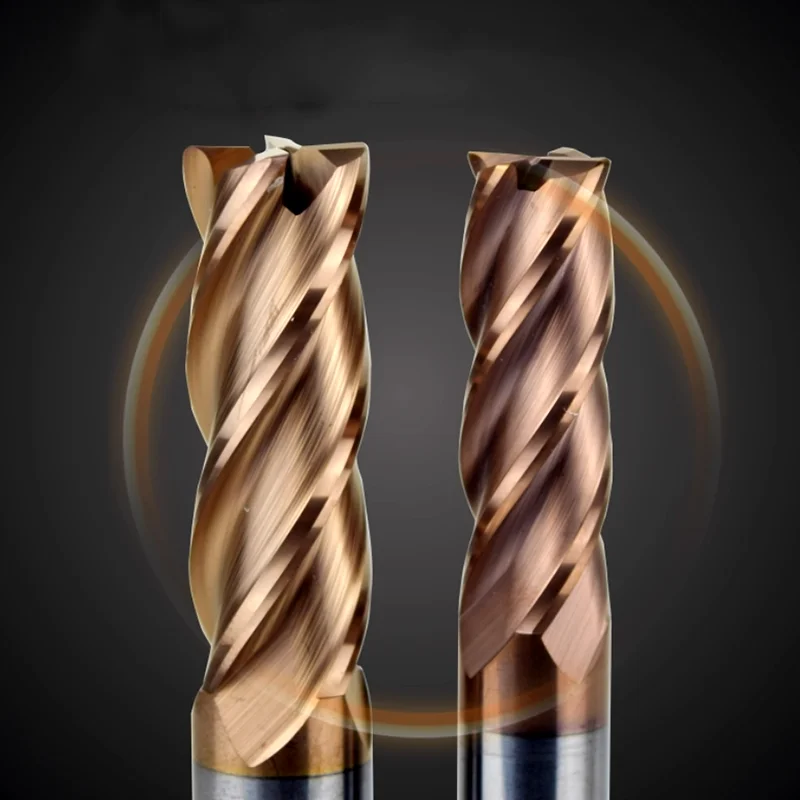 Corner Radius End Mill R Bullnose CNC Tungsten Carbide Steel Cutter Surface Machining Metal Router Tool 4 Flutes R0.5 R1