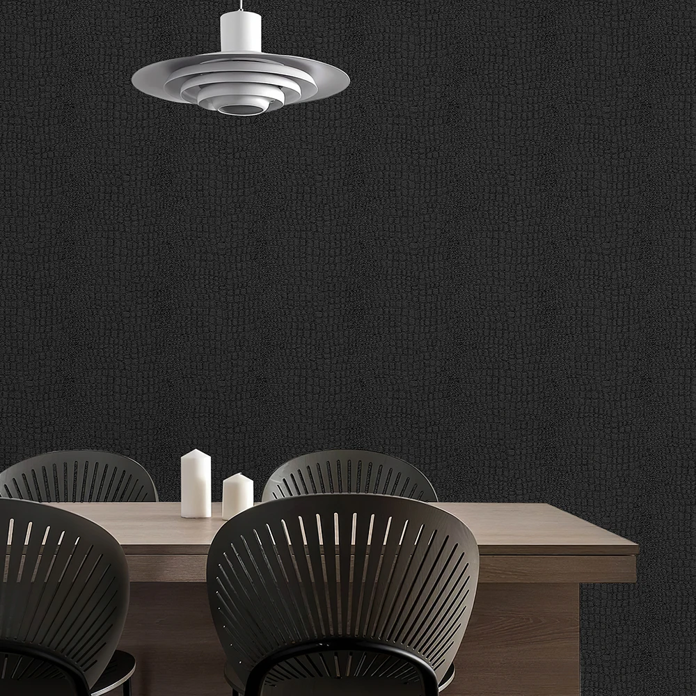 Black Peel and Stick Wallpaper Crocodile  Peel & Stick Waterproof Luxury Wall Covering for Feature
