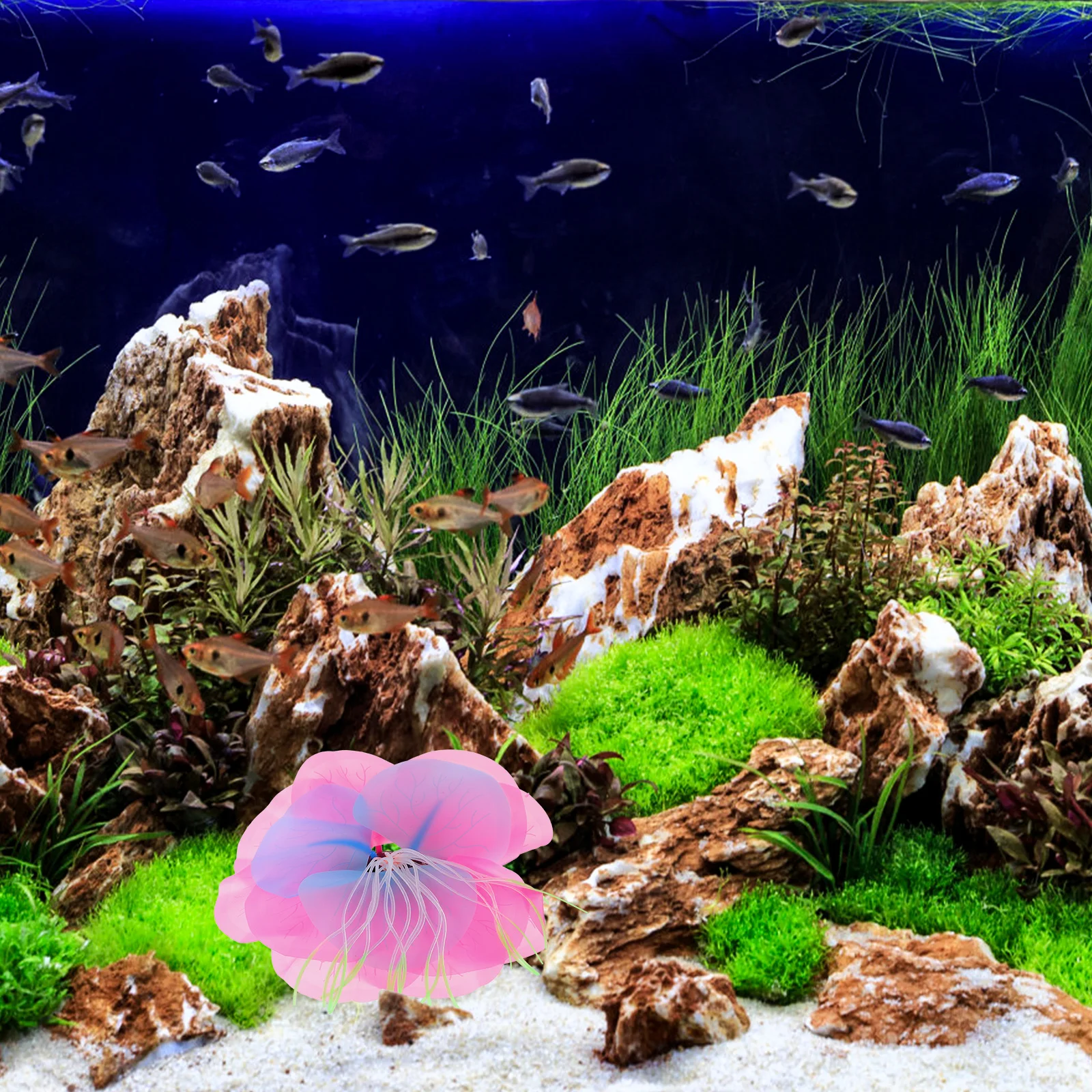 

Safe Material Artificial Water Lily Colorful Lotus Flower Aquarium Decoration Fish Tank Landscape Accessory