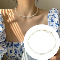 Fashion Imitation Pearl Choker Necklace Korean Black Bow Necklaces for Women Girls Bridal Engagement 2026 Trend Jewelry Gifts