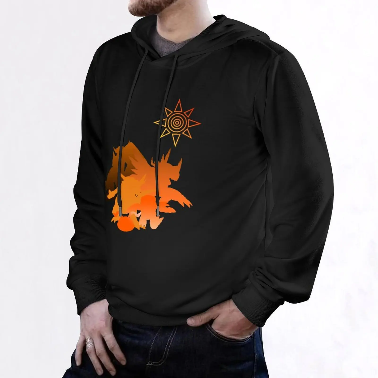 digimon adventure Crest of courage design Hoodie autumn new products mens clothes korean clothes men clothes big size hoodie