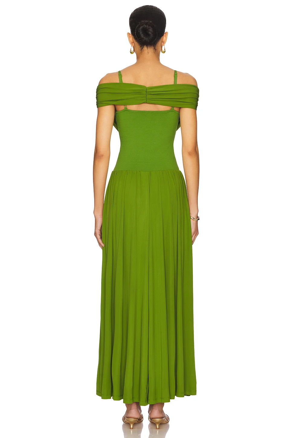Vestido de aniversário de luxo feminino verde dupla camada tornozelo comprimento macio e confortável vestidos de festa de rua saindo vestido de formatura