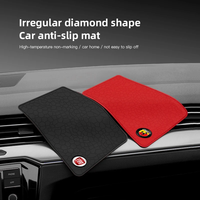 بولي كلوريد الفينيل سيارة سجادة ضد الإنزلاق لوحة القيادة الهاتف المضادة للانزلاق جل الوسادة لشركة فيات أبارث 500 تيبو FR الباندا أرجو فريمونت فياجيو برافو بونتو دوبلو #1