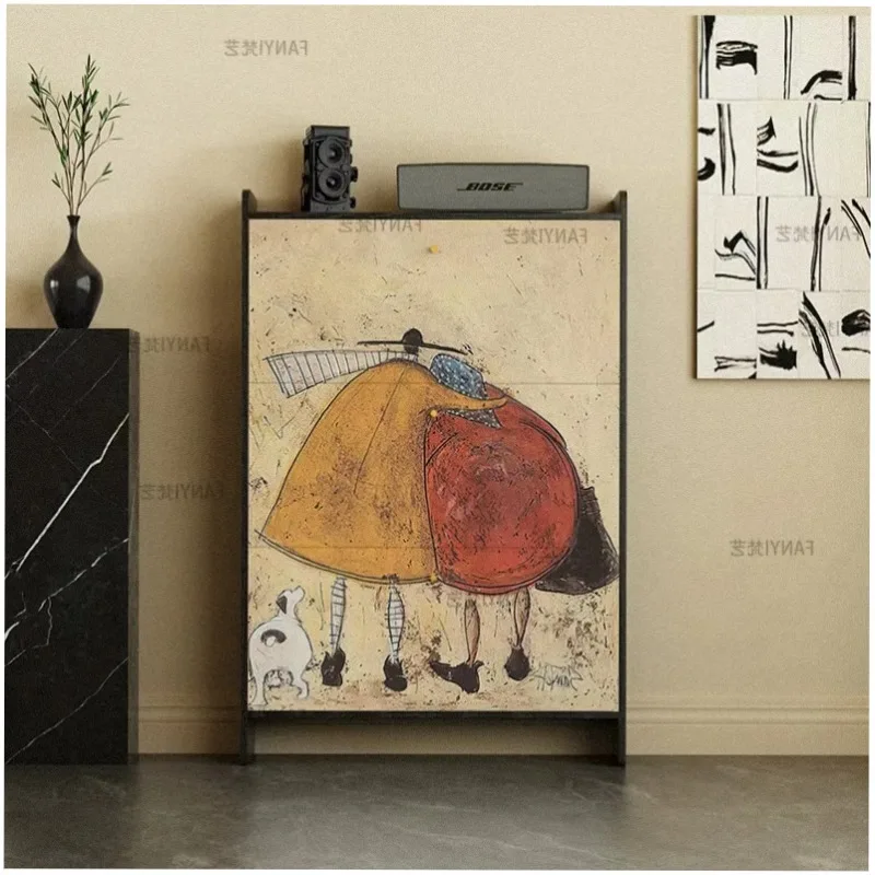 Multi Layer Wooden Shoe Cabinet Entryway Nordic Display Living Room Shoe Rack Wood Luxury Hallway Armario Zapatero Furniture