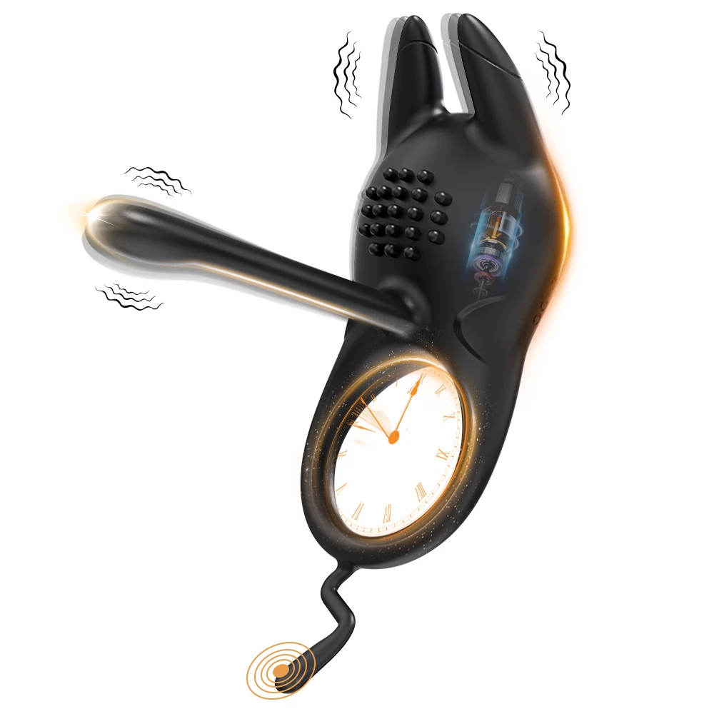 Vibrating Penis Ring for Men Delay Ejaculation Cock Ring Male Penis Massager Clitoral G Spot Stimulation  Toys for Couples