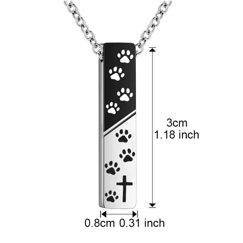    الكلب جرة القلائد للرماد باو مكعب الحرق الكلب باو الفولاذ المقاوم للصدأ الحيوانات الأليفة رماد قلادة لجرو الحيوانات الأليفة تذكارية جوهرة #2