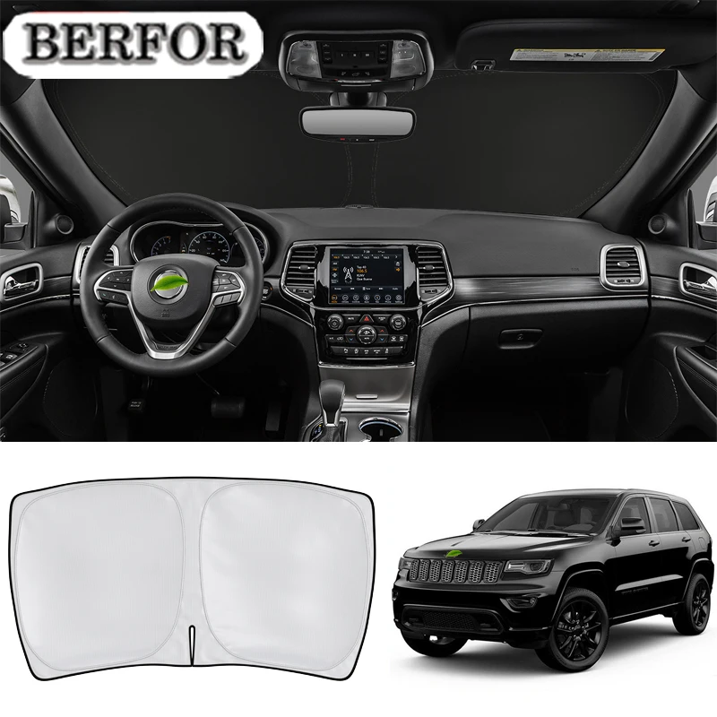 For Jeep Grand Cherokee 2011-2021 Car Styling Nano-Insulat Windshield Sunshade Front Window Sun Shade Visor interior Accessories