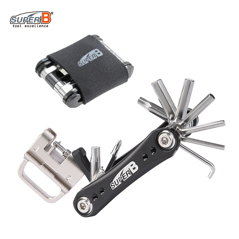 Super B 18 In 1 Mini Bicycle Multitool Bike Repair Multifunctional Tools 2/2.5/3/4/5/6/8 mm Allen Wrenches Chain Tool Durable