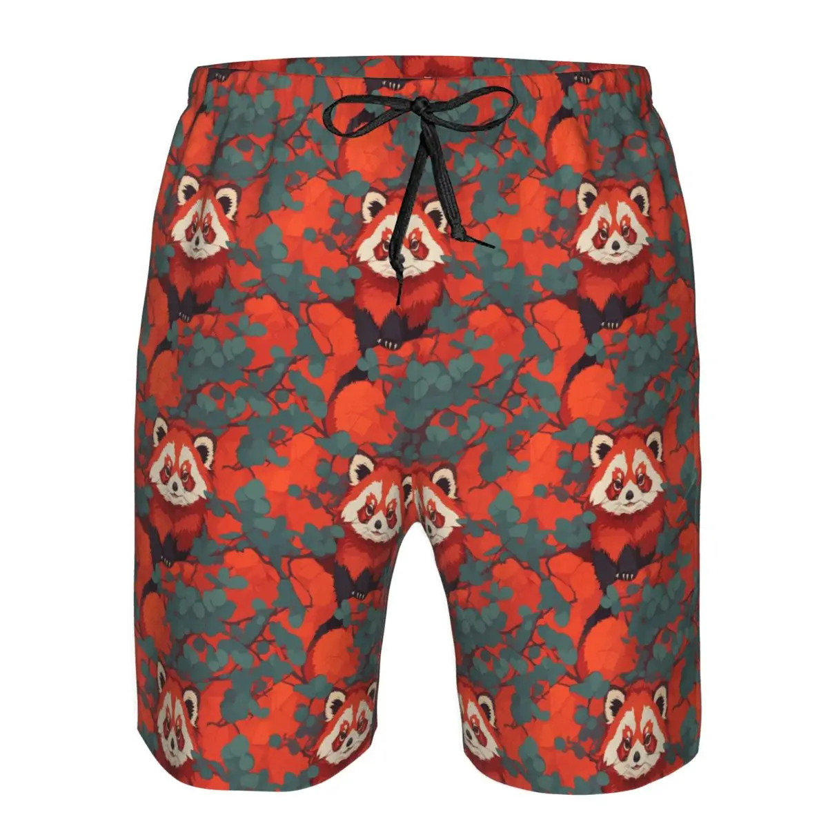 Red Panda Trunks Beach Board Shorts Casual Quick Dry Swim Summer Men Pants