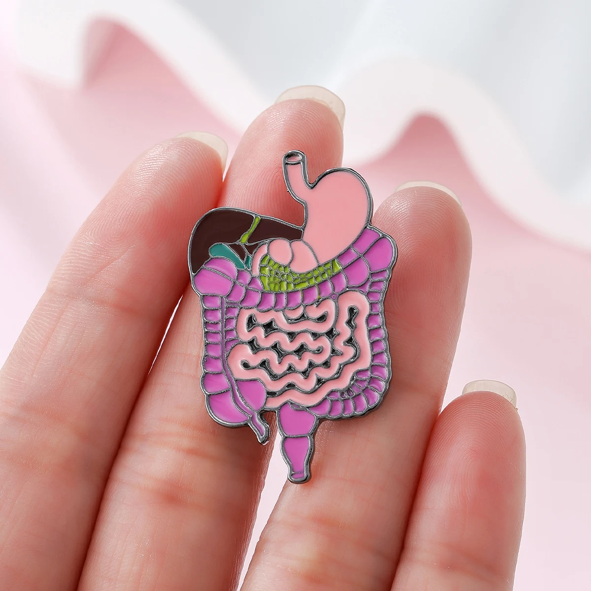 Harong Gastroenterology Enamel Pins Doctor Brooch Medical Lapel Lanyard Bag Badge Accessories Gift for Friends Colleagues Family