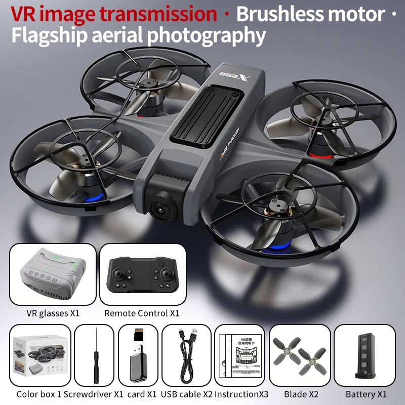DWi X226 VR FPV Mini Drone 4K HD Cámara Dual avión Motor sin escobillas WIFI 5G RC Quadcopter flujo óptico posicionamiento juguetes regalos