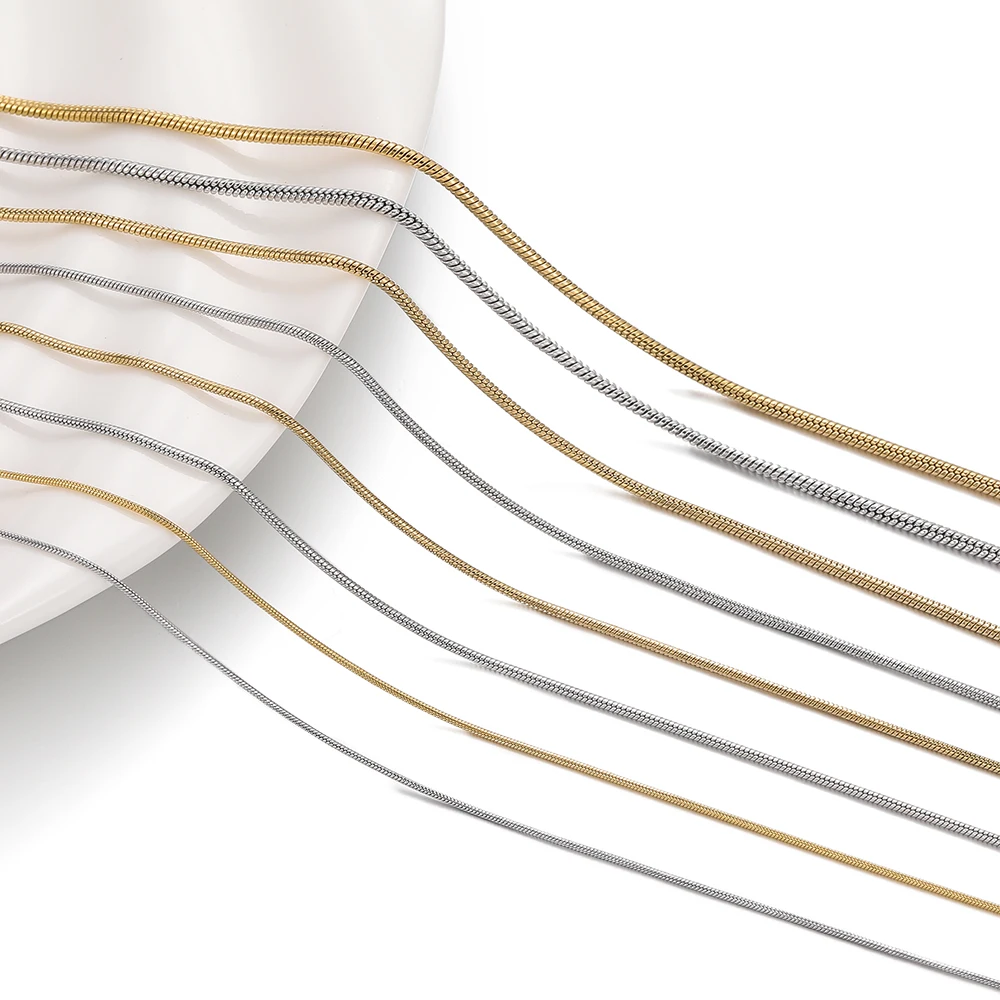 

1Meter/Pack Stainless Steel 4 Sizes Snake Chain Necklace Chains for DIY Necklace Bracelets Jewelry Making Accessories