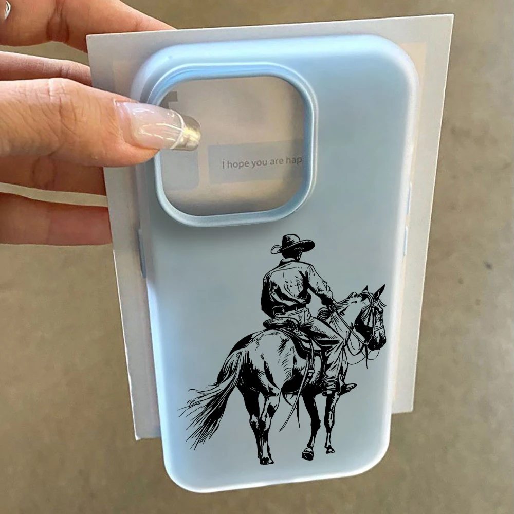 für iPhone 17 16 14 15 11 12 13 Pro Max 7 8 15 16 Plus 17 Air Hüllen Retro Western Cowboy Handyhülle Stoßfeste Silikonhülle – Detail 3