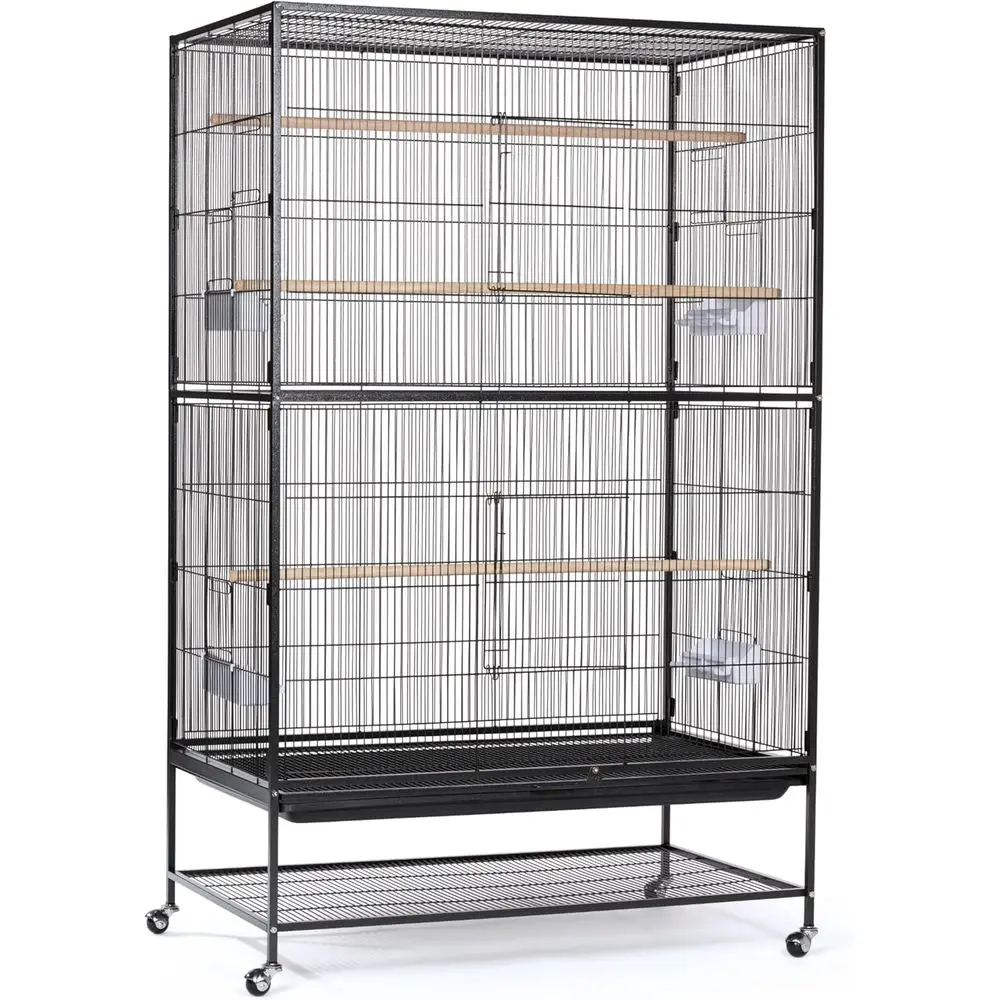 

Extra-Large Hammertone Black Wrought Iron Pet Flight Cage by Prevue Hendryx F050