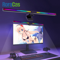 Eye-Care Desk Lamp LED Light Aluminum 55-42cm RGB Computer Monitor Screen Light Bar Music Sync Ambient USB Hanging Table Lamp