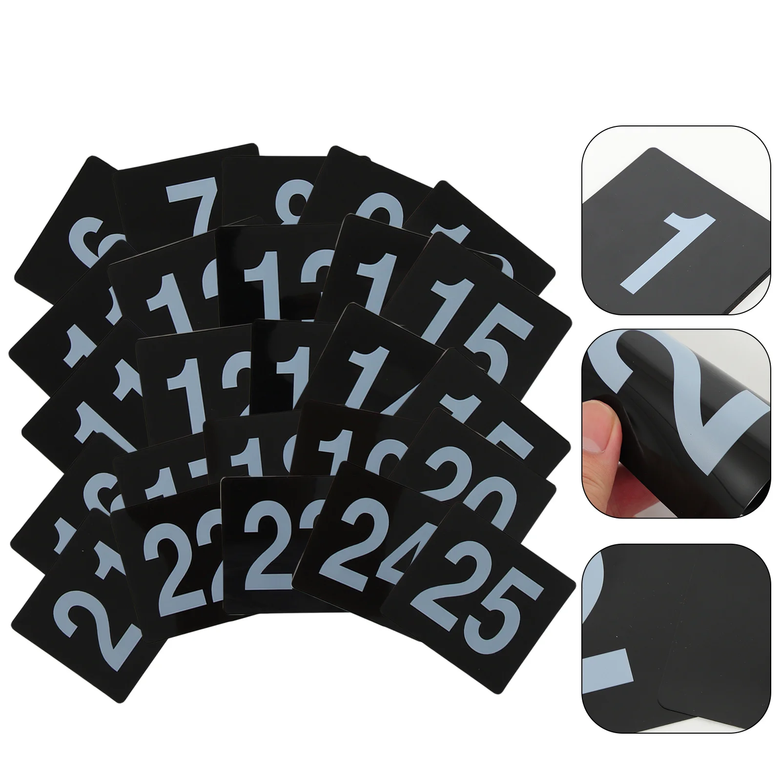 

25Pcs Plastic Wedding Reserved Number Signs Table Number Holders Seating Signs Reusable Decorative Reception Accessories