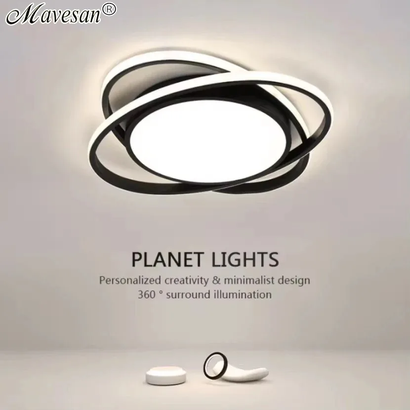 Modern LED Ceiling light Indoor Lights For Aisle Corridor Balcony Study Bedroom Living Room Black White Home Lamps AC85-260V