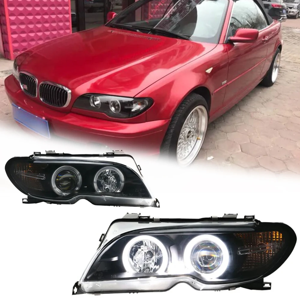 Hot LED HeadLights for BMW 3 series E46 2 doors 03-05 EMARK led DRL Car head lamp Assembly Signal Auto Accessories Modified Lamp