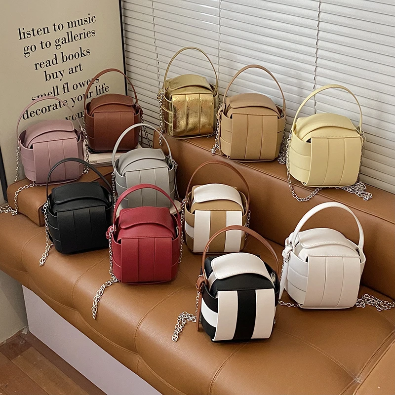 

11 Colors Pu Leather Crossbody Bag Lady Fashion Box Evening Clutch Bag Mini Phone Purse Designer Small Square Bag Gold Handbag