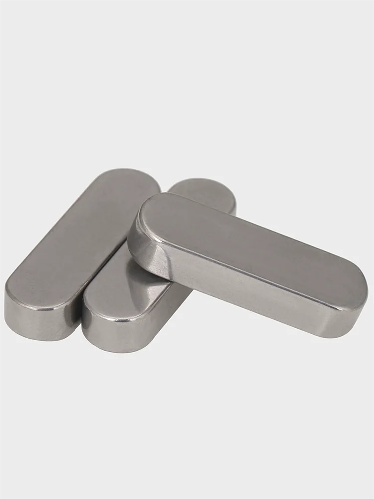 M3 M4 M5 M6 M8 M10 M12 304 Stainless Steel Parallel Keys Pin GB1096 A Type Square Rectangular Keys Dowel Drive Shaft Round Ends