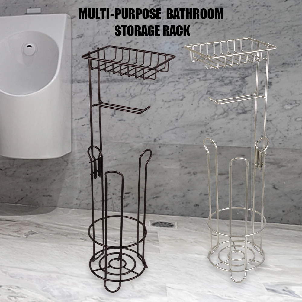 

Органайзер из нержавеющей стали, многофункциональная полка для хранения телефона, держатель для туалетной бумаги, рулон бумаги для ванной комнаты