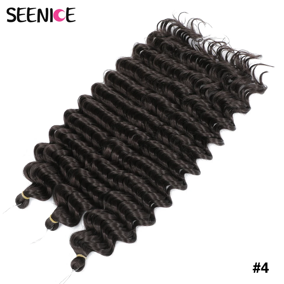 Deep Wavy Twist Synthetic Crochet Hair Afro Curly Hair African Crochet Braids Ombre Blonde Braiding Hair Extensions