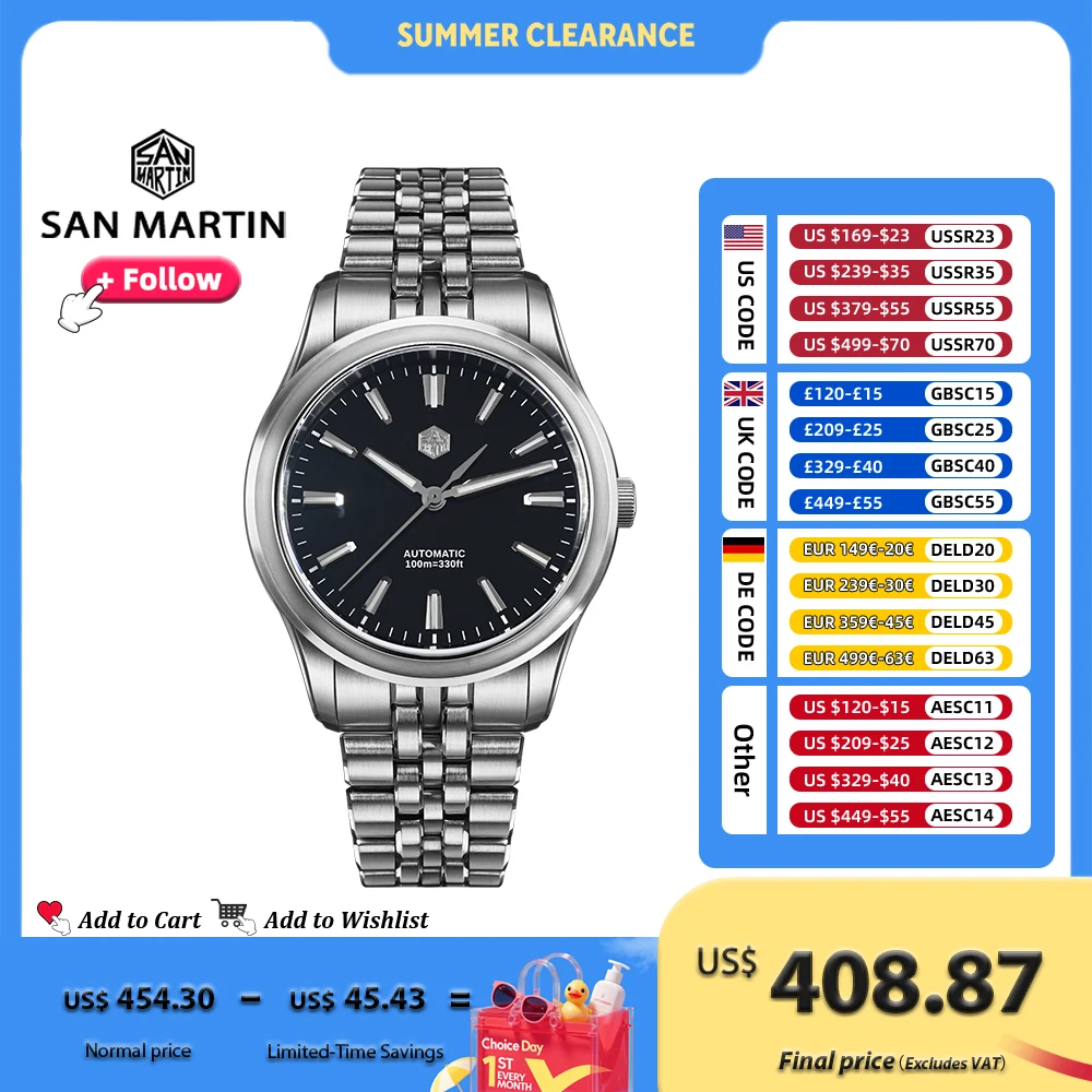 Cloisonne Enamel Dial - Orologio San Martin SN0144 36mm 39mm