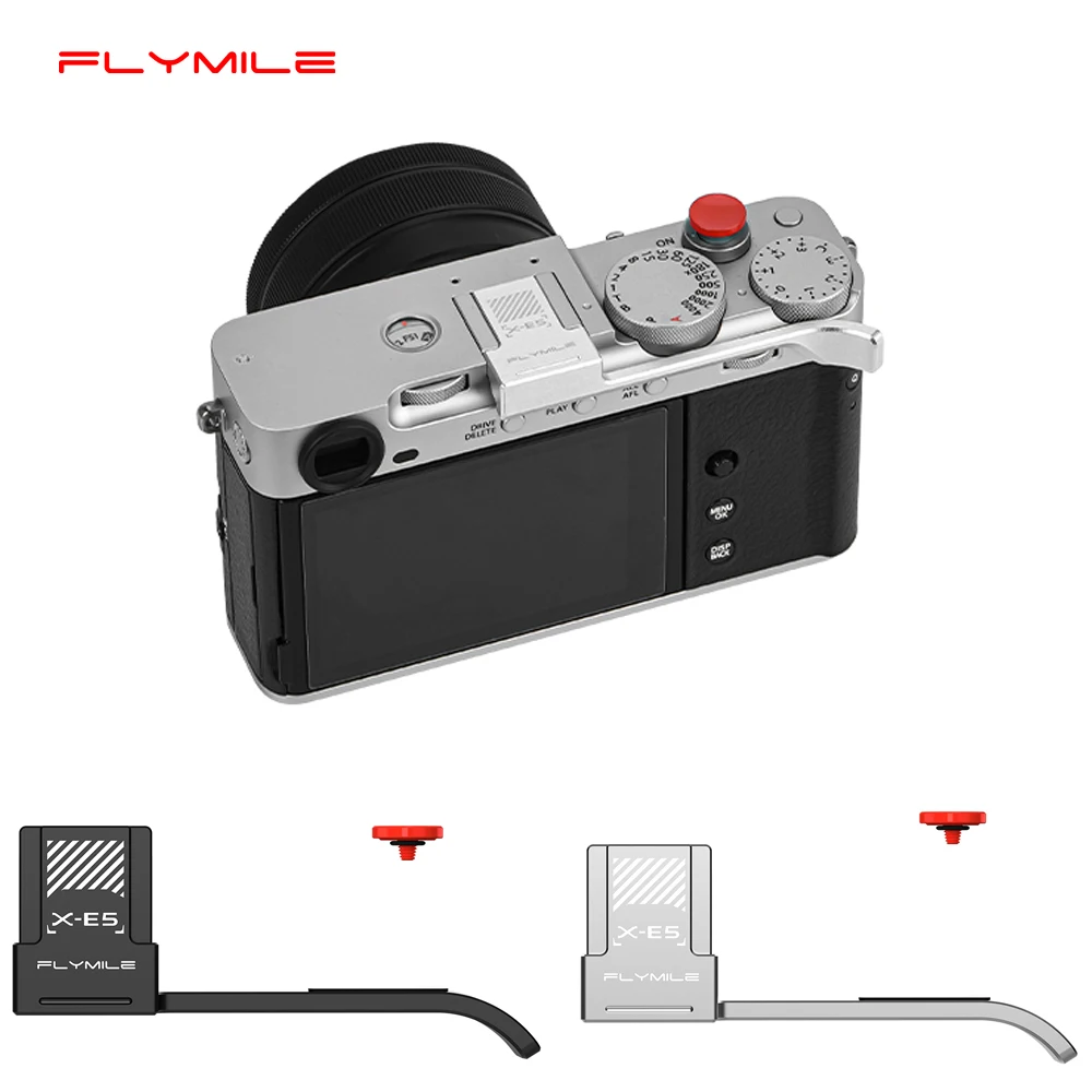 

Flymile X-E5 Thumb Grip Aluminum Alloy Metal Thumb Up Grip for FUJIFILM X-E5 Camera with Hot Shoe Thumb Rest Support Holder