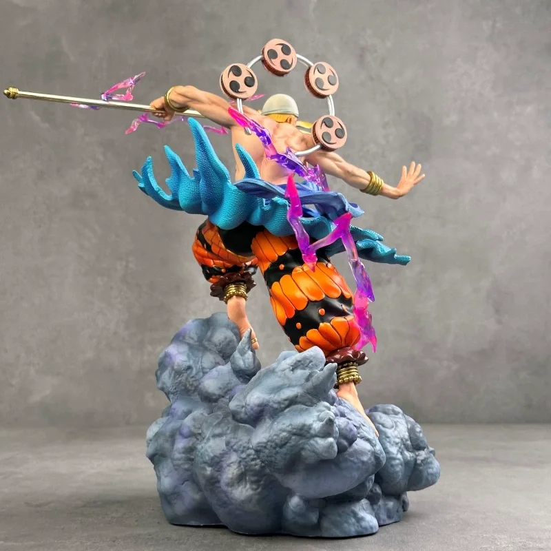 One Piece 28cm Enel The Thunder God GK Painted Model Action Figure Anime Character Exquisite Statue Peripheral Toy Ornament Gift