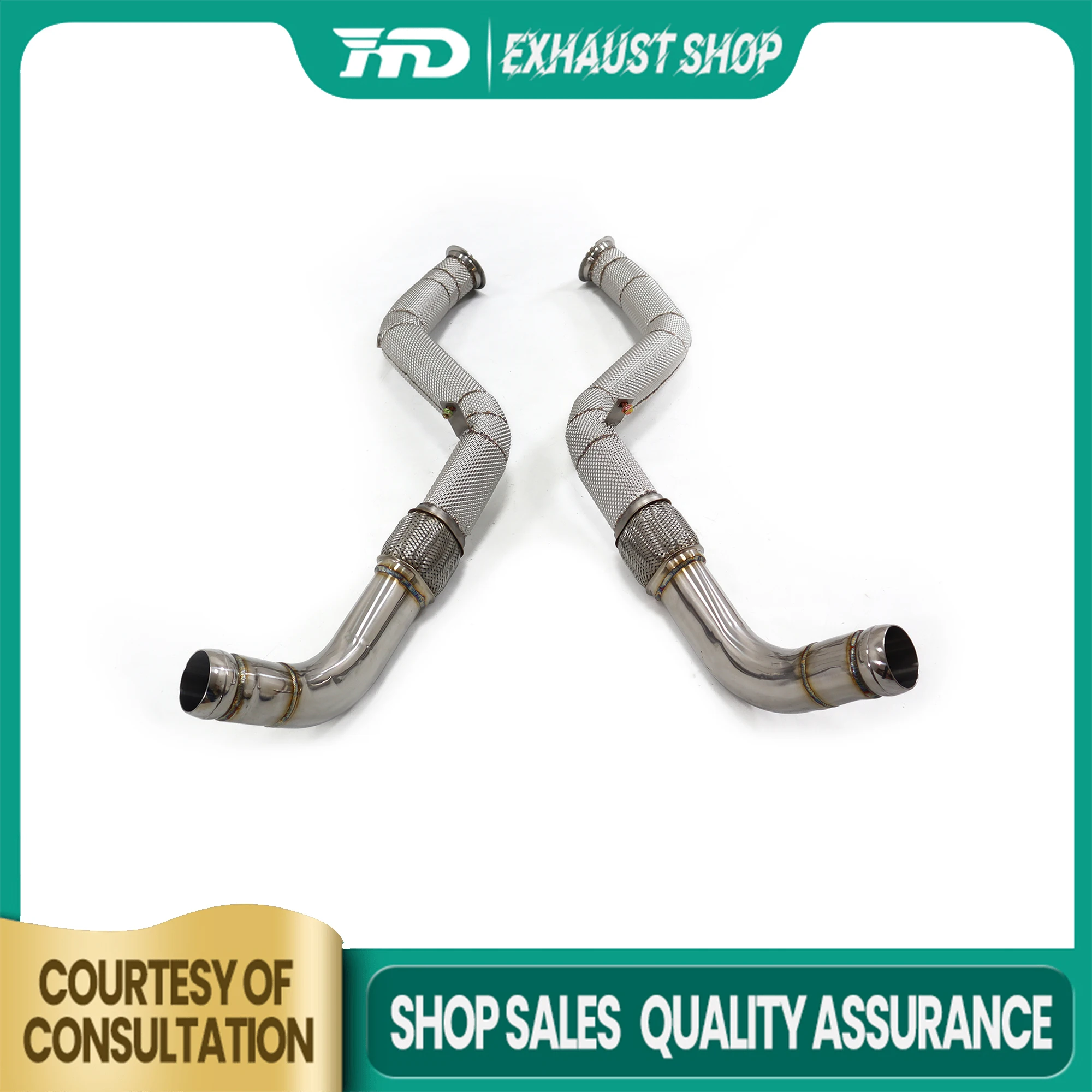 

High Quality Downpipe For Bentley Continental GT 6.0T Stainless Steel Exhaust System High Flow Performance Racing Pipe HMD