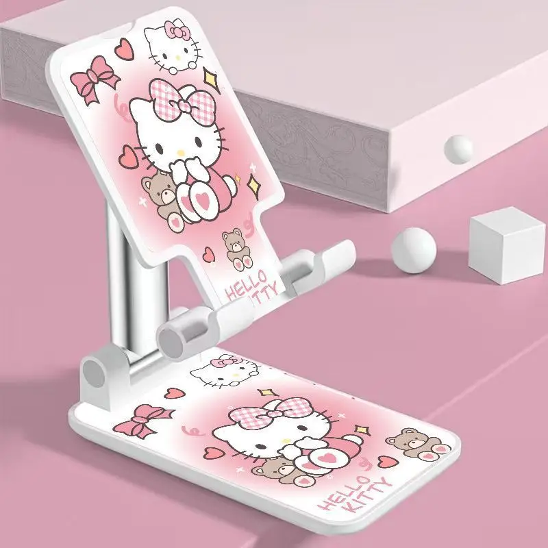 Hello Kitty Cute Cartoon Mobile Phone Live Broadcast Telescopic Folding Lazy Person's TV Watching Telescopic Stand view 2