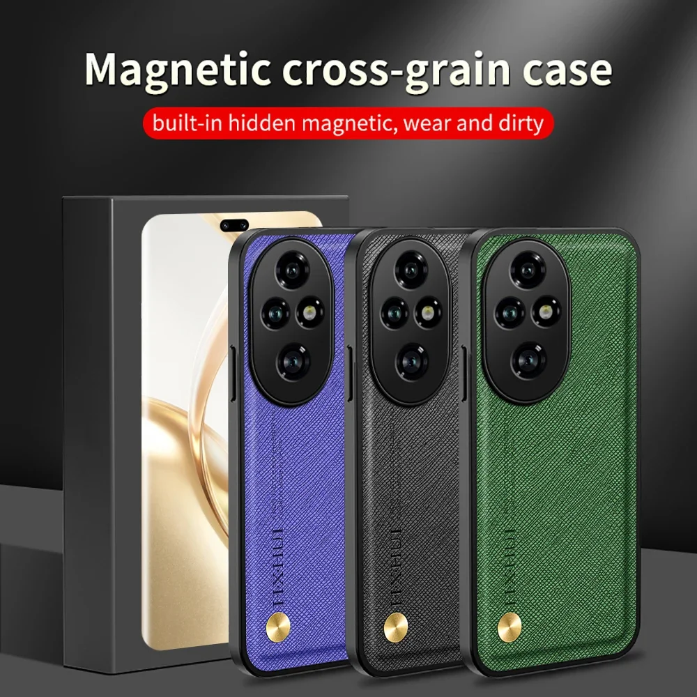 Magnetic Cross-grain Case For Honor 200 Pro 6.78 inches Honor200Pro Honor200 200Pro Phone Protective Shell honar honour AntiSlip